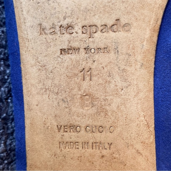 KATE SPADE Norella Suede Ballet Flats with Rhinestone Buckles - Picture 11 of 13